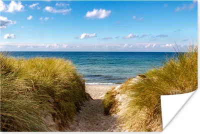 Produktbild von MuchoWow® Poster Strand - Wolken - Deutschland 60x40 cm - Schlafzimmerdekoration