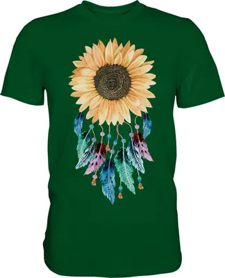 Produktbild von Traumfänger Sonnenblumen T-Shirt Gärtner Geschenk Garten – Bottle Green / M