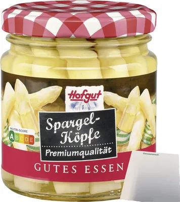 Produktbild von Hofgut Spargelköpfe (212ml Glas) + usy Block