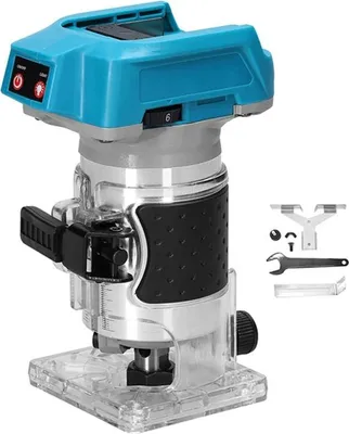 Immagine prodotto di Fresatrice a batteria - Fresatrice portatile per bordi - Motore brushless - Mandrino autoserrante da 6,35 mm - Compatta - Ideale per il fai-da-te