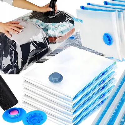Produktbild von Sada 5 vákuových vreciek - 50 x 70 cm - 100% tesné a veľmi odolné, na uloženie oblečenia, perín a posteľnej bielizne od Medi Sleep