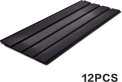Image de Plaque de toit Tôle trapézoïdale ondulée, paquet de 12 auvents 115 x 45 cm=6.21 ㎡, 0,3 mm en métal galvanisé