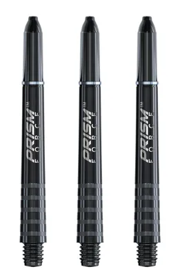 Produktbild von Winmau | Prism Force | Dartschäfte | Schwarz | Short 36 mm | Nylon | Gripzone | 1 Set 3 Stück