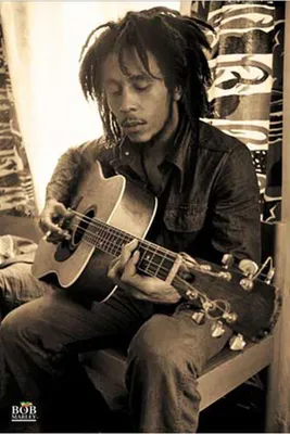 Produktbild von Empireposter Bob Marley Musik-Poster im Sepia-Stil, Maße ca. 61x91,5 cm