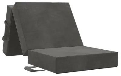 Image de Canapé-lit pliable 90 x 63 x 45 cm Gris foncé