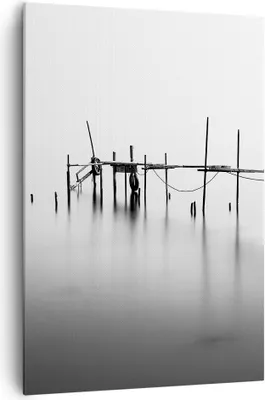 Produktbild von Bild auf Leinwand - Leinwandbild - Einteilig - Meer Brücke Wasser - 70x100cm - Wand Bild - Wanddeko - Wandbilder - Leinwanddruck - Wanddekoration - Leinwand bilder - Wandbild - PA70x100-3727