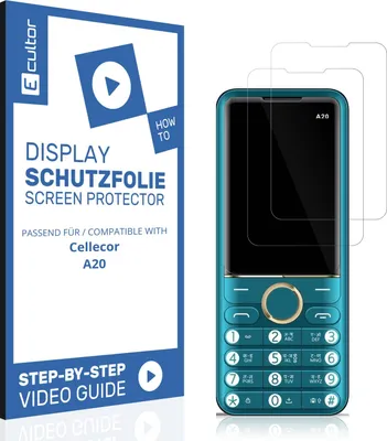 Produktbild von 2x 3D Schutzfolie Matt für Cellecor A20 Display Flexibel Full Cover