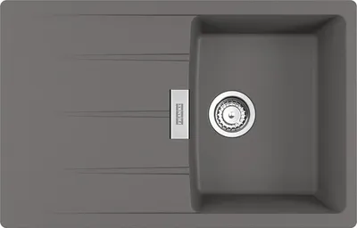 Immagine prodotto di FRANKE CENTRO CNG 611-78 lavello in STONE GREY con manopola di comando eccentrica in acciaio inox / Dimensioni del foro 760 x 480 mm R15 / Lavello in granito