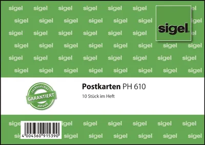Zdjęcie produktu dla SIGEL PH610 Broszura z pocztówkami, A6, 10 arkuszy
