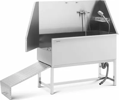 Produktbild von Expondo physa Hundebadewanne - Edelstahl - bis 60 kg - mit Rampe