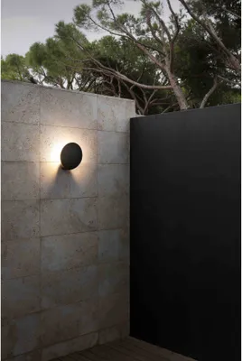 Produktbild von Faro 71223, Wandbeleuchtung für den Außenbereich, Dunkles Grau, Aluminium, IP65, I, 18 W
