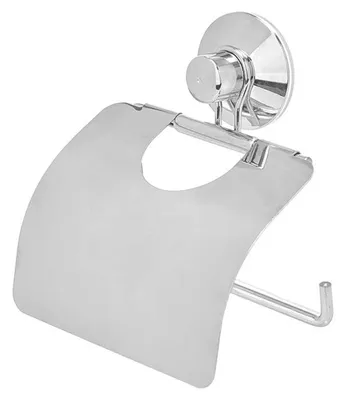 Produktbild von Berilo Toilettenpapierhalter Wand - Edelstahl - silber - 1 Rolle - hangende Saugnapf
