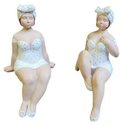 Produktbild von Wetterfeste Gartenfigur Badenixen Set - Dekoration für Außen