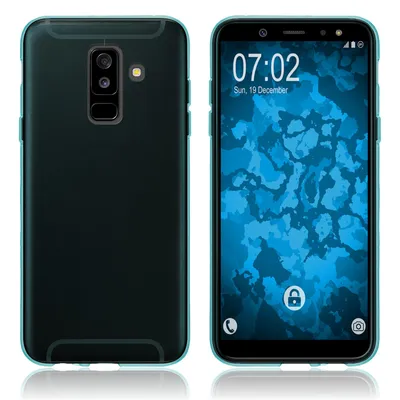Produktbild von PhoneNatic Case kompatibel mit Samsung Galaxy A6 Plus (2018) - türkis Silikon Hülle transparent Cover