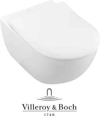 Produktbild von VILLEROY & BOCH Subway 2.0 Direct Flush Combi-Pack mit WC-Sitz Slim Quickrelease und Softclose, weiß