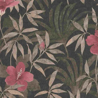 Obrázok produktu pre A.S. Creation Blumentapete Cuba Vliestapete floral braun rot schwarz