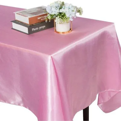Immagine prodotto di Copritavolo in raso a trama regolare - Set da 2 pezzi - 145 cm x 200 cm Copritavolo in poliestere a trama regolare - Morbido e accuratamente piegato - Tessuto liscio - Lavabile - Ideale per matrimoni, ricevimenti e banchetti