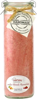 Produktbild von Candle Factory Duftkerze Big-Jumbo "Weißer Pfirsich-Rosenblüte"