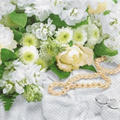 Produktbild von 20 LUNCH SERVIETTEN 33x33cm Hochzeit/WEDDING DAY