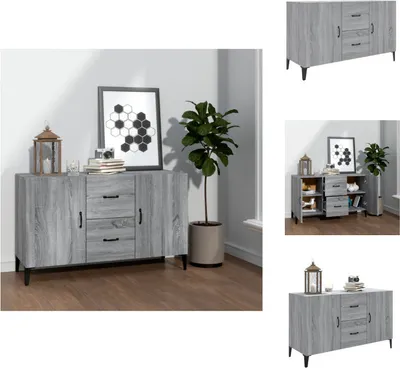 Obrázok produktu pre vidaXL Príborník Grey Sonoma 100x36x60 cm Materiál na báze dreva - Príborníky