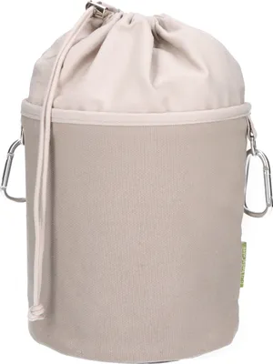 Produktbild von bellaCott Wäscheklammerbeutel Canvas mit 2 Karabinerhaken - Taupe-Grau