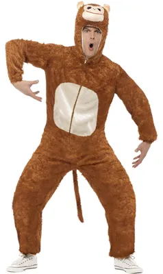 Immagine prodotto di Scimmia peluche costume animale unisex marrone-beige - L