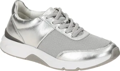 Produktbild von Gabor ROLLINGSOFT Damenschuhe - sportliche Schnür- Halbschuhe silber NEU