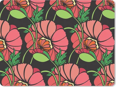 Produktbild von MuchoWow® Mauspad Mousepad Blumen - Natur - Rosa - Muster 23x19 cm - Mousepads - Maus Mat - Pad - Mausunterlage - Schreibtischunterlage - Mauspad