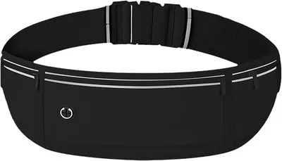 Imagen del producto de Riñonera para correr y llevar el teléfono móvil, ajustable, impermeable, con 3 compartimentos, ideal para correr