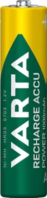 Produktbild von Varta 1 Zelle Varta Rechargeable Accu Ready2Use vorgeladener AAA Micro Ni-Mh Akku Bulk (1000 mAh) gem. § 12 Abs. 3 UStG 5703