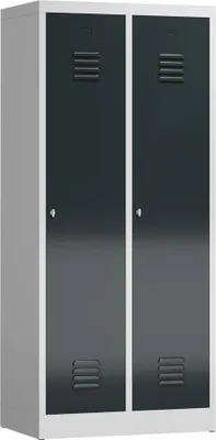 Produktbild von Spind Garderobenschrank 2 Abteile mit S/W-Trennung 1800 x 800 x 500 mm lichtgrau/anthrazitgrau X-515128
