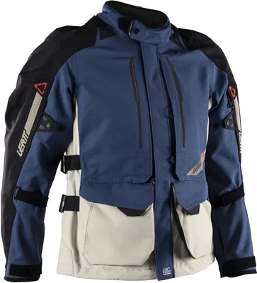 Zdjęcie produktu dla Wodoodporna kurtka motocyklowa Leatt ADV DriTour 5.5 z tkaniny, niebieska, rozmiar L