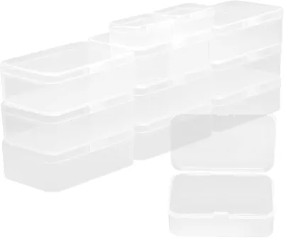 Imagen del producto de Caja de almacenamiento de plástico transparente, con 11 compartimentos, de 10,5 x 7,5 x 3,5 cm, para piezas pequeñas