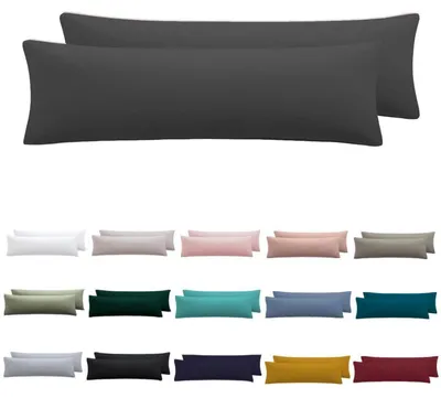 Immagine prodotto di Cuscini per chi dorme su un lato, fodera 40 x 145 cm, colore antracite, set da 2