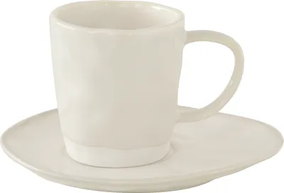 Produktbild von Tasse mit Untertasse INTERIORS white weiß 250ml aus Porzellan Easy Life WA