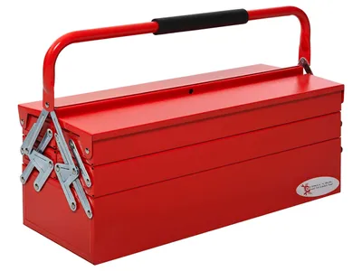 Produktbild von Skrzynka narzędziowa Durhand z 5 składanymi pojemnikami - Maks. 25 kg - 57 x 21 x 41 cm - Czerwony