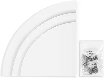 Produktbild von PolkaHome® 3er Set Eckregal schwebend, Wandregal Holzoptik für Ecke, Bad, Wohnzimmer, Küche