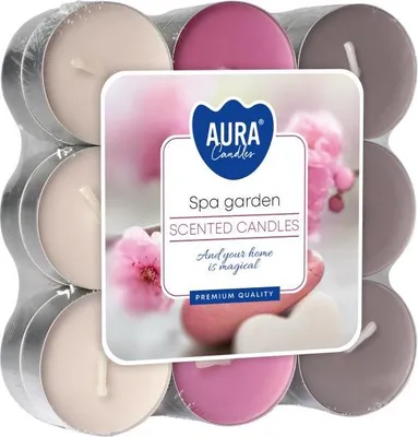 Zdjęcie produktu dla Podgrzewacze zapachowe BISPOL Aura 4H OGRÓD SPA 18szt.