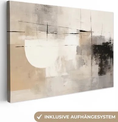 Zdjęcie produktu dla MuchoWow® - Obraz na płótnie - Abstrakcja - Sztuka - Szary, obraz na ścianę, dekoracja ścienna, obrazy do salonu, 120x80cm