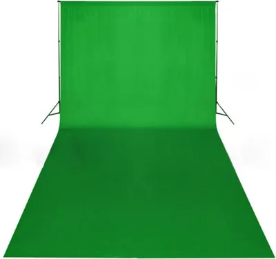 Produktbild von vidaXL Fotohintergrund ohne Ständer Baumwolle Grün 600x300 Chroma-Key