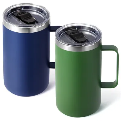Image de Gobelet isotherme de 700 ml avec couvercle et paille (lot de 2)