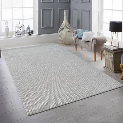 Produktbild von Wohnzimmer Kurzflor Teppich Pflegeleicht mit modernem Design in grau Größe - 160 x 220 cm