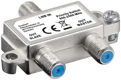 Produktbild von Goobay SAT Vorrang-Schalter - verteilt/schaltet 1 LNB auf 2 SAT-Receiver