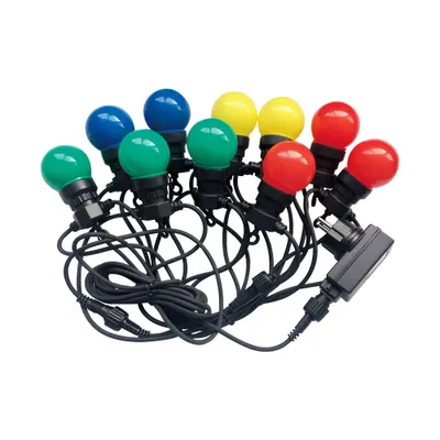Zdjęcie produktu dla Girlanda Ogrodowa V-TAC LED 5 metrów z żarówkami 0,5W VT-70510 RGBY 300lm