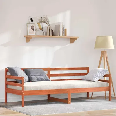 Obrázok produktu pre Maison Exclusive – denná posteľ s čelom, voskovohnedá, masívne borovicové drevo