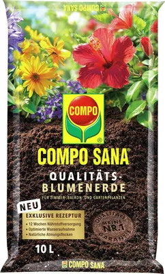 Produktbild von COMPO 11131 COMPO SANA Wysokiej jakości ziemia doniczkowa, 10 litrów