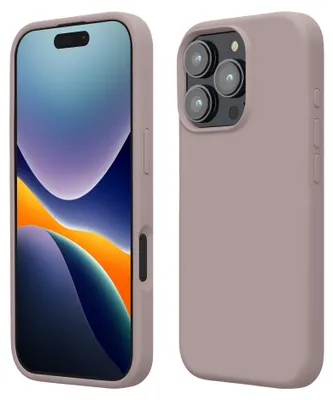 Produktbild von kwmobile Handyhülle für iPhone 16 Pro Hülle, für iPhone 16 Pro Case - Hülle Silikon - kabelloses Laden - Purple Cloud
