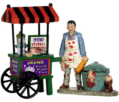 Productafbeelding van Kerstfiguur Zombie brains foodcart LEMAX