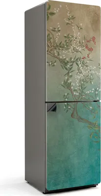Zdjęcie produktu dla Motyw kwiatowy na tle - Magnetyczna osłona lodówki - Magnetyczna folia dekoracyjna do kuchni - Magnetyczna dekoracja lodówki - Samoprzylepna tablica magnetyczna - Folia magnetyczna na drzwi lodówki - 60x180 cm