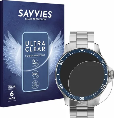 Produktbild von 6x Für Withings ScanWatch Horizon (43 mm) Schutzfolie Savvies Displayschutz Display Schutz Folie Klar Transparent